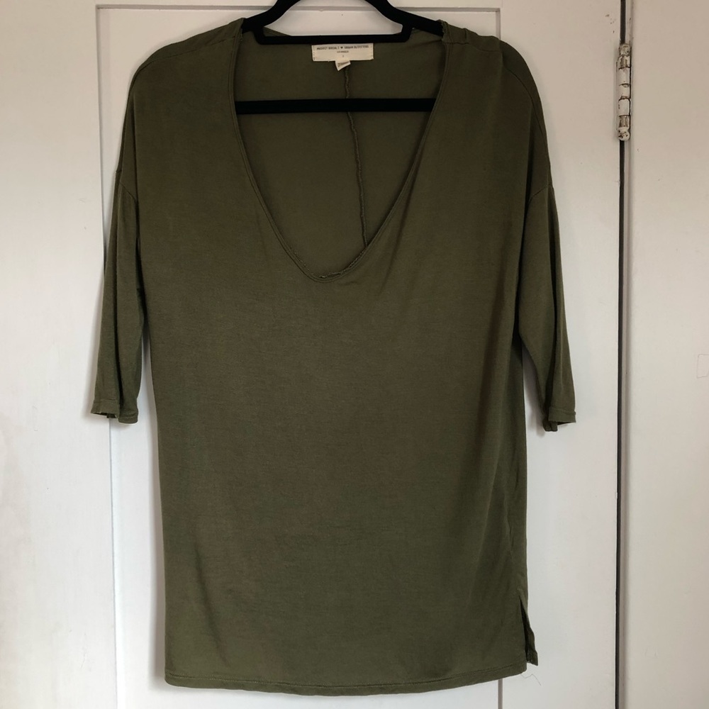 UO Project Social T Green Top